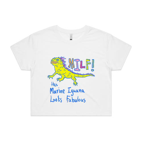 Marine Iguana Looks Fabulous Tee by Lonely Kids Club. All clothing from our T-shirts to our shorts and hoodies are ethically made, and printed packed and shipped from Sydney.
