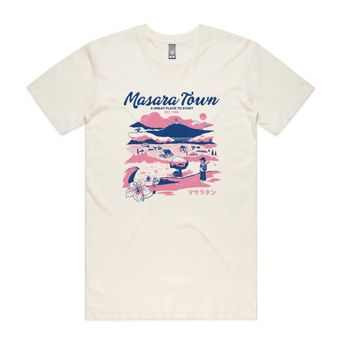 Masara Town Tee by Lonely Kids Club. All clothing from our T-shirts to our shorts and hoodies are ethically made, and printed packed and shipped from Sydney.