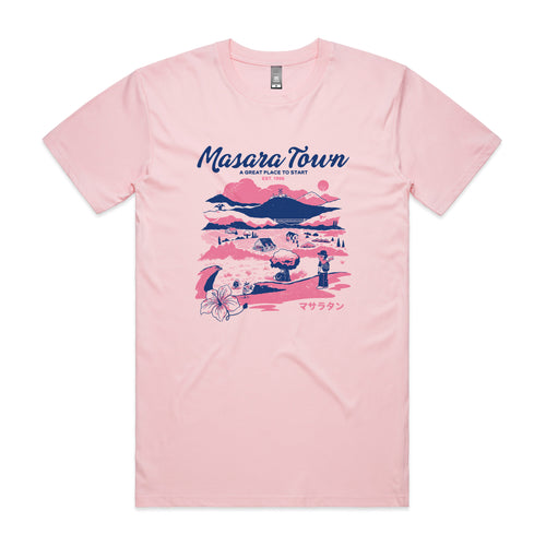 Masara Town Tee by Lonely Kids Club. All clothing from our T-shirts to our shorts and hoodies are ethically made, and printed packed and shipped from Sydney.