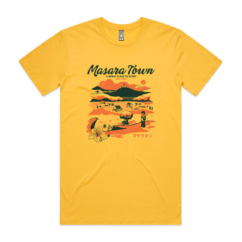 Masara Town Tee by Lonely Kids Club. All clothing from our T-shirts to our shorts and hoodies are ethically made, and printed packed and shipped from Sydney.