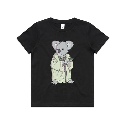 Master Koala Kids Tee by Lonely Kids Club. All clothing from our T-shirts to our shorts and hoodies are ethically made, and printed packed and shipped from Sydney.