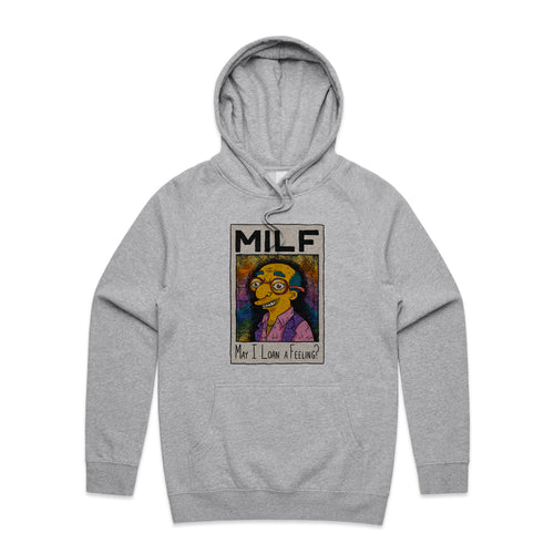 May I Loan A Feeling? Hoodie by Lonely Kids Club. All clothing from our T-shirts to our shorts and hoodies are ethically made, and printed packed and shipped from Sydney.
