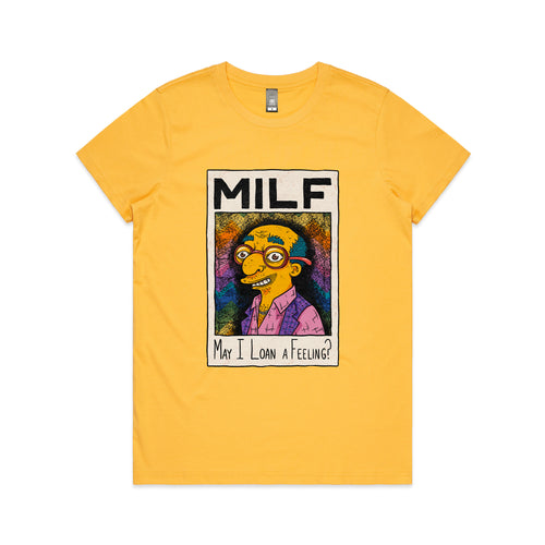 May I Loan A Feeling? Tee by Lonely Kids Club. All clothing from our T-shirts to our shorts and hoodies are ethically made, and printed packed and shipped from Sydney.