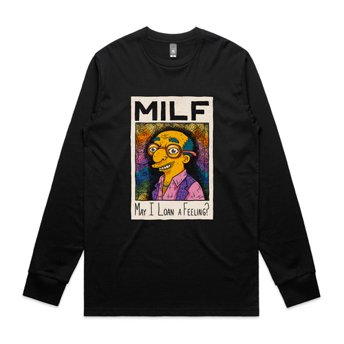 May I Loan A Feeling? Tee by Lonely Kids Club. All clothing from our T-shirts to our shorts and hoodies are ethically made, and printed packed and shipped from Sydney.