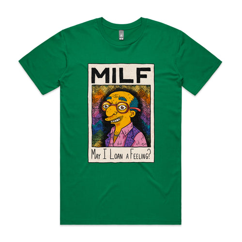 May I Loan A Feeling? Tee by Lonely Kids Club. All clothing from our T-shirts to our shorts and hoodies are ethically made, and printed packed and shipped from Sydney.
