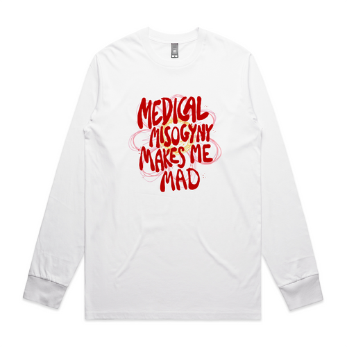 Medical Misogyny Tee by Lonely Kids Club. All clothing from our T-shirts to our shorts and hoodies are ethically made, and printed packed and shipped from Sydney.