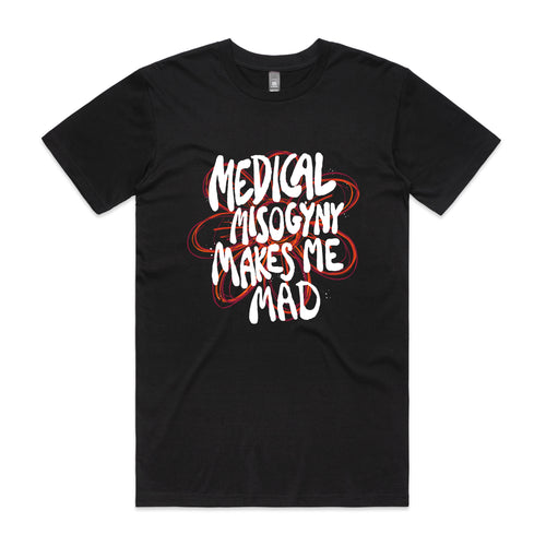 Medical Misogyny Tee by Lonely Kids Club. All clothing from our T-shirts to our shorts and hoodies are ethically made, and printed packed and shipped from Sydney.