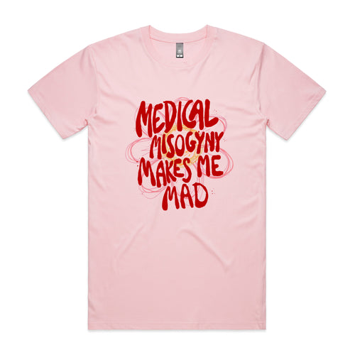 Medical Misogyny Tee by Lonely Kids Club. All clothing from our T-shirts to our shorts and hoodies are ethically made, and printed packed and shipped from Sydney.