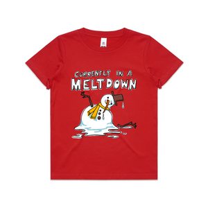 Meltdown Kids Tee by Lonely Kids Club. All clothing from our T-shirts to our shorts and hoodies are ethically made, and printed packed and shipped from Sydney.