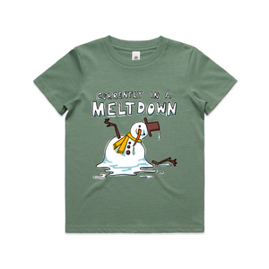 Meltdown Kids Tee by Lonely Kids Club. All clothing from our T-shirts to our shorts and hoodies are ethically made, and printed packed and shipped from Sydney.