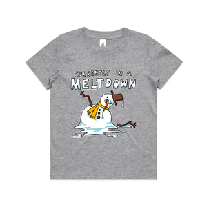 Meltdown Kids Tee by Lonely Kids Club. All clothing from our T-shirts to our shorts and hoodies are ethically made, and printed packed and shipped from Sydney.