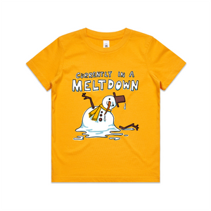 Meltdown Kids Tee by Lonely Kids Club. All clothing from our T-shirts to our shorts and hoodies are ethically made, and printed packed and shipped from Sydney.
