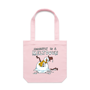 Meltdown Tote by Lonely Kids Club. All clothing from our T-shirts to our shorts and hoodies are ethically made, and printed packed and shipped from Sydney.