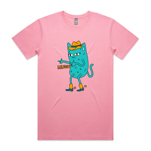 Meowdy Tee by Lonely Kids Club. All clothing from our T-shirts to our shorts and hoodies are ethically made, and printed packed and shipped from Sydney.