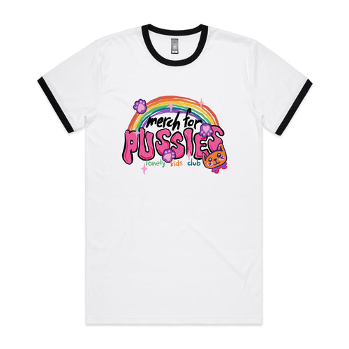 Merch For Pussies Tee by Lonely Kids Club. All clothing from our T-shirts to our shorts and hoodies are ethically made, and printed packed and shipped from Sydney.