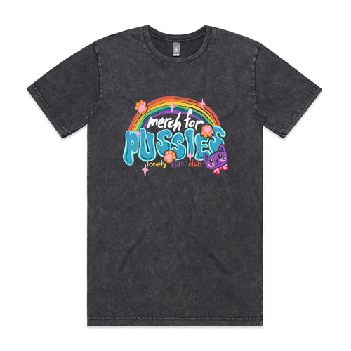 Merch For Pussies Tee by Lonely Kids Club. All clothing from our T-shirts to our shorts and hoodies are ethically made, and printed packed and shipped from Sydney.