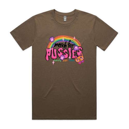 Merch For Pussies Tee by Lonely Kids Club. All clothing from our T-shirts to our shorts and hoodies are ethically made, and printed packed and shipped from Sydney.