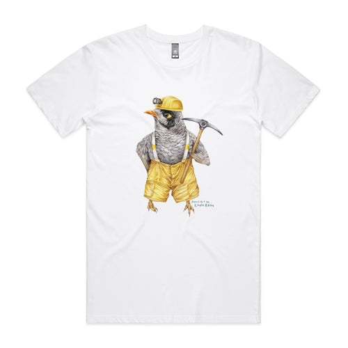 Mike The Noisy Miner Tee by Lonely Kids Club. All clothing from our T-shirts to our shorts and hoodies are ethically made, and printed packed and shipped from Sydney.