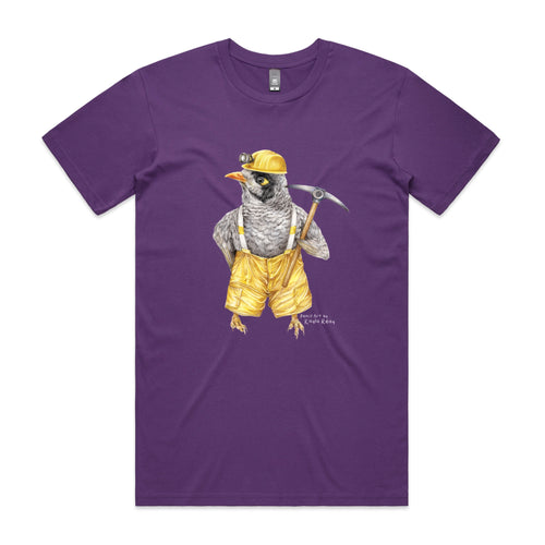 Mike The Noisy Miner Tee by Lonely Kids Club. All clothing from our T-shirts to our shorts and hoodies are ethically made, and printed packed and shipped from Sydney.
