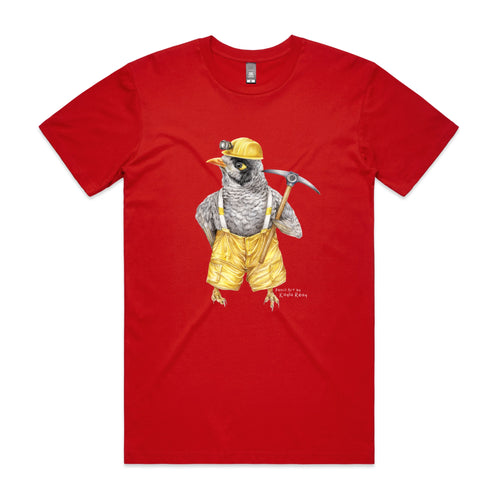 Mike The Noisy Miner Tee by Lonely Kids Club. All clothing from our T-shirts to our shorts and hoodies are ethically made, and printed packed and shipped from Sydney.