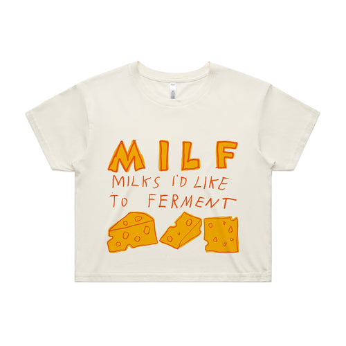 Milks I'd Like To Ferment Tee by Lonely Kids Club. All clothing from our T-shirts to our shorts and hoodies are ethically made, and printed packed and shipped from Sydney.