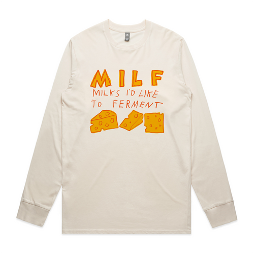 Milks I'd Like To Ferment Tee by Lonely Kids Club. All clothing from our T-shirts to our shorts and hoodies are ethically made, and printed packed and shipped from Sydney.