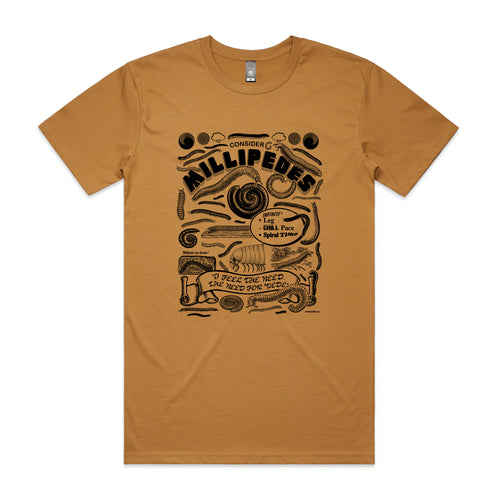 Millipedes Tee by Lonely Kids Club. All clothing from our T-shirts to our shorts and hoodies are ethically made, and printed packed and shipped from Sydney.