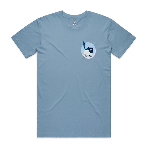 Mini Superb Fairywren Tee by Lonely Kids Club. All clothing from our T-shirts to our shorts and hoodies are ethically made, and printed packed and shipped from Sydney.
