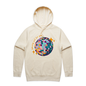 Mirrorball Hoodie by Lonely Kids Club. All clothing from our T-shirts to our shorts and hoodies are ethically made, and printed packed and shipped from Sydney.