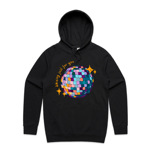 Mirrorball Hoodie by Lonely Kids Club. All clothing from our T-shirts to our shorts and hoodies are ethically made, and printed packed and shipped from Sydney.