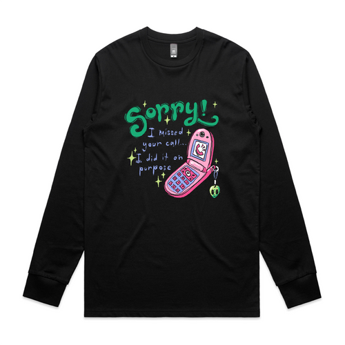 Missed Your Call Tee by Lonely Kids Club. All clothing from our T-shirts to our shorts and hoodies are ethically made, and printed packed and shipped from Sydney.