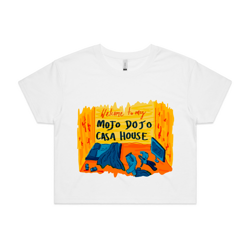 Mojo Dojo Casa House Tee by Lonely Kids Club. All clothing from our T-shirts to our shorts and hoodies are ethically made, and printed packed and shipped from Sydney.