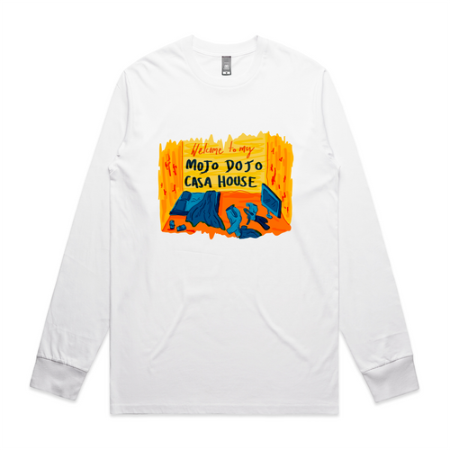 Mojo Dojo Casa House Tee by Lonely Kids Club. All clothing from our T-shirts to our shorts and hoodies are ethically made, and printed packed and shipped from Sydney.
