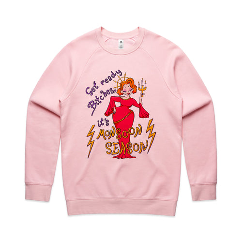 Monsoon Season Jumper by Lonely Kids Club. All clothing from our T-shirts to our shorts and hoodies are ethically made, and printed packed and shipped from Sydney.