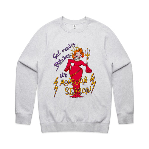 Monsoon Season Jumper by Lonely Kids Club. All clothing from our T-shirts to our shorts and hoodies are ethically made, and printed packed and shipped from Sydney.