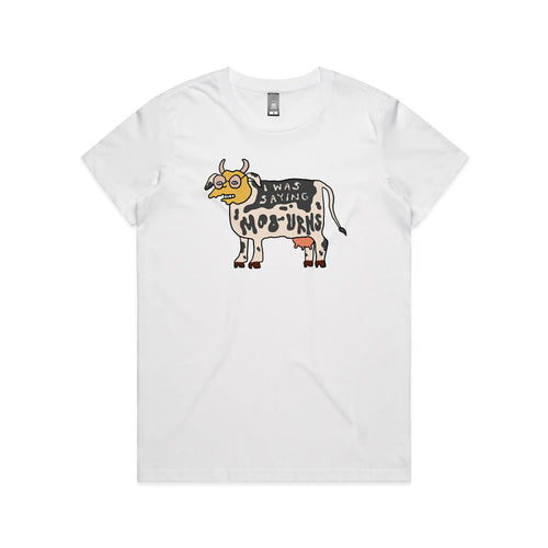 Moo-Urns Tee by Lonely Kids Club. All clothing from our T-shirts to our shorts and hoodies are ethically made, and printed packed and shipped from Sydney.
