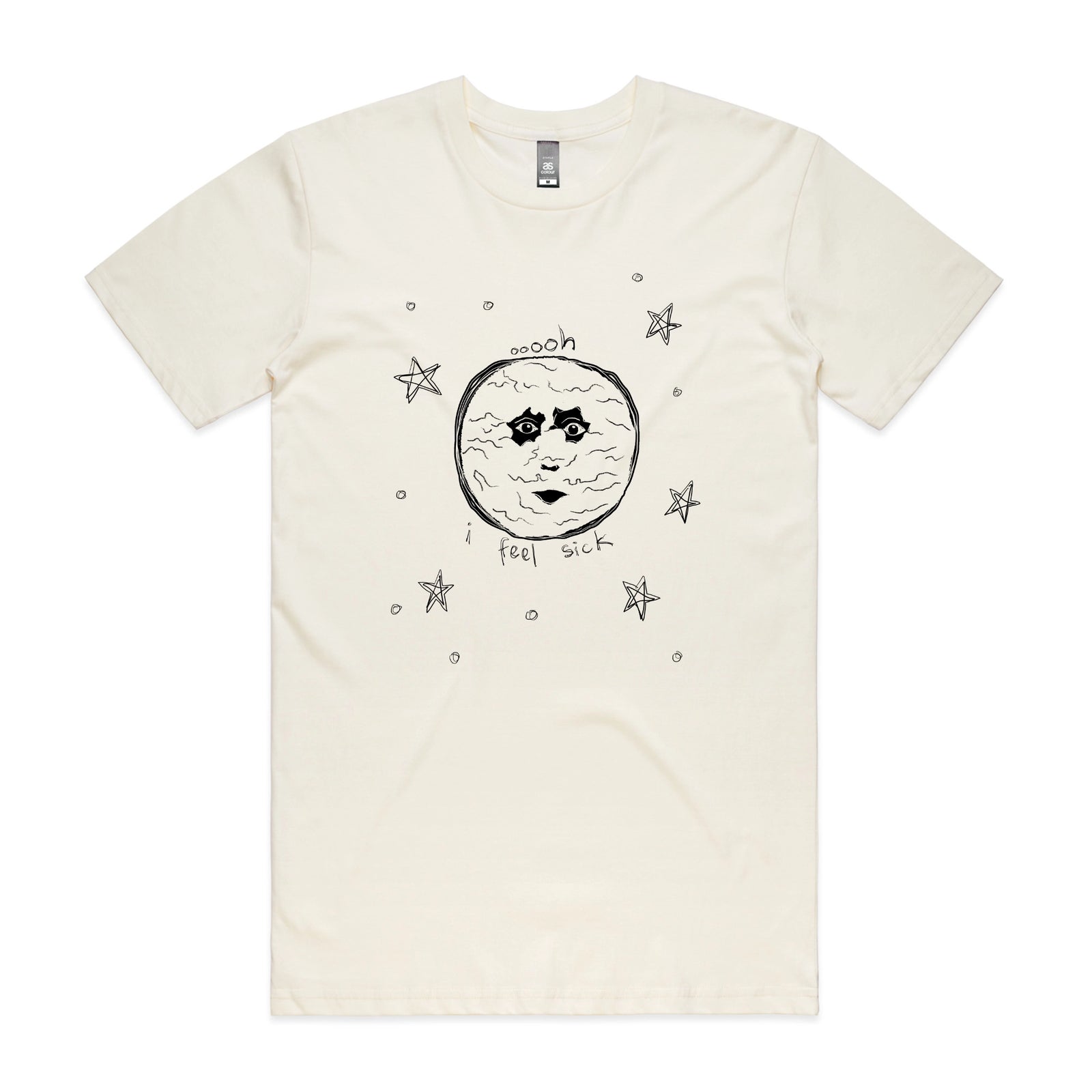 The Moon Tee by Lonely Kids Club. All clothing from our T-shirts to our shorts and hoodies are ethically made, and printed packed and shipped from Sydney.