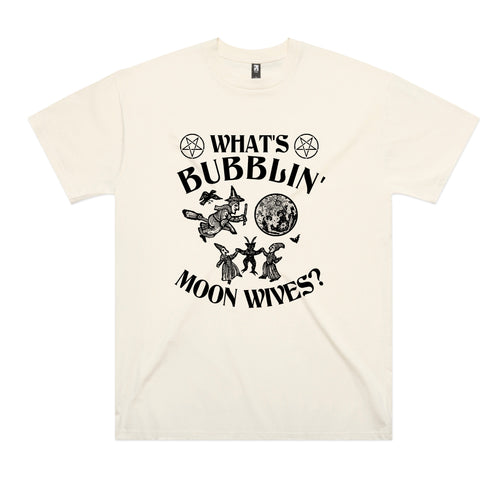 Moon Wives Tee by Lonely Kids Club. All clothing from our T-shirts to our shorts and hoodies are ethically made, and printed packed and shipped from Sydney.