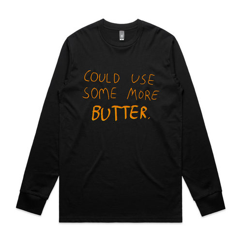 More Butter Tee by Lonely Kids Club. All clothing from our T-shirts to our shorts and hoodies are ethically made, and printed packed and shipped from Sydney.
