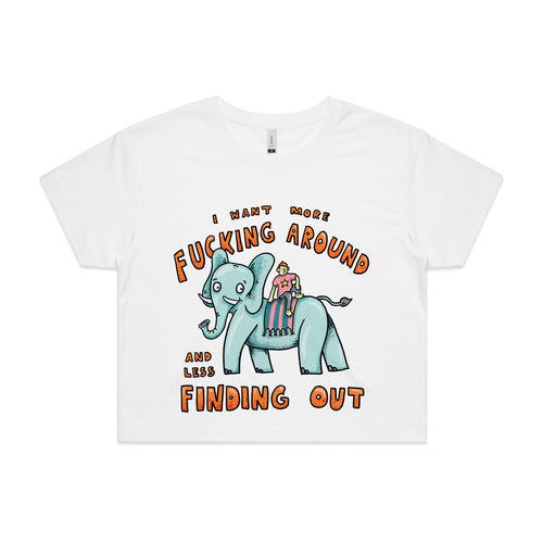 More Fucking Around Tee by Lonely Kids Club. All clothing from our T-shirts to our shorts and hoodies are ethically made, and printed packed and shipped from Sydney.