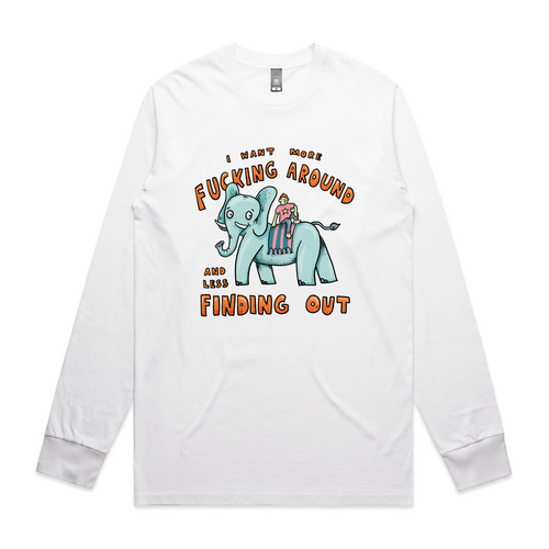 More Fucking Around Tee by Lonely Kids Club. All clothing from our T-shirts to our shorts and hoodies are ethically made, and printed packed and shipped from Sydney.