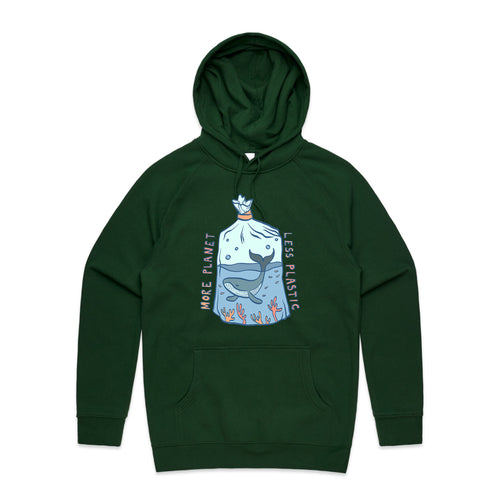 More Planet, Less Plastic Hoodie by Lonely Kids Club. All clothing from our T-shirts to our shorts and hoodies are ethically made, and printed packed and shipped from Sydney.