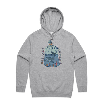 More Planet, Less Plastic Hoodie by Lonely Kids Club. All clothing from our T-shirts to our shorts and hoodies are ethically made, and printed packed and shipped from Sydney.