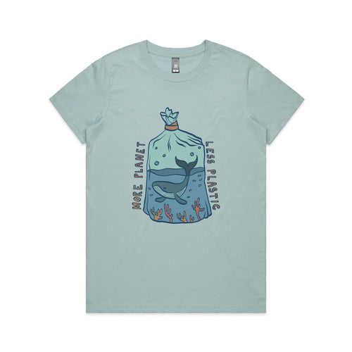 More Planet, Less Plastic Tee by Lonely Kids Club. All clothing from our T-shirts to our shorts and hoodies are ethically made, and printed packed and shipped from Sydney.