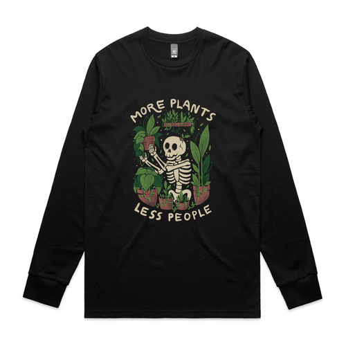 More Plants Less People Tee by Lonely Kids Club. All clothing from our T-shirts to our shorts and hoodies are ethically made, and printed packed and shipped from Sydney.