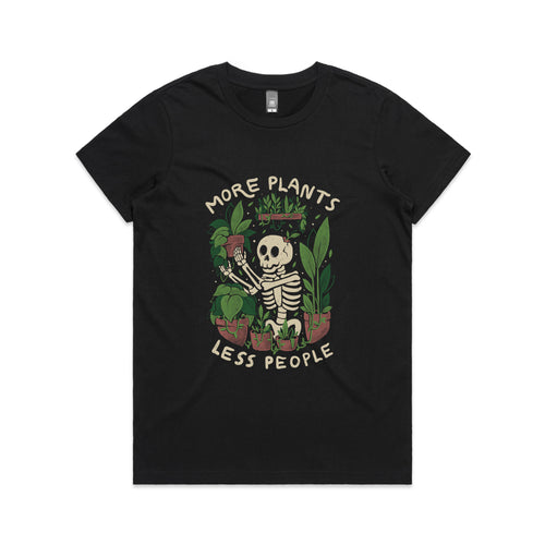 More Plants Less People Tee by Lonely Kids Club. All clothing from our T-shirts to our shorts and hoodies are ethically made, and printed packed and shipped from Sydney.