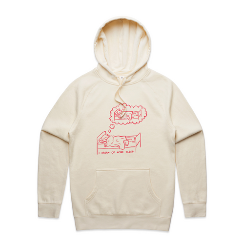 More Sleep Hoodie by Lonely Kids Club. All clothing from our T-shirts to our shorts and hoodies are ethically made, and printed packed and shipped from Sydney.
