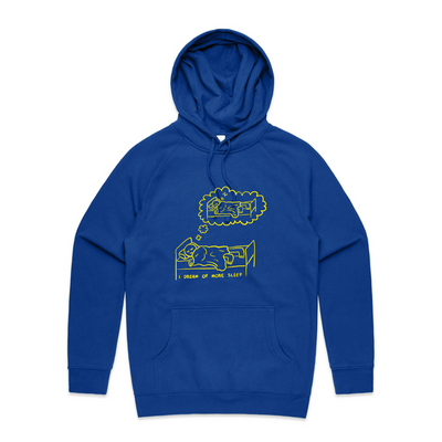 More Sleep Hoodie by Lonely Kids Club. All clothing from our T-shirts to our shorts and hoodies are ethically made, and printed packed and shipped from Sydney.