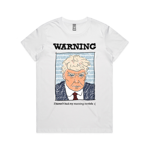 Morning Covfefe Tee by Lonely Kids Club. All clothing from our T-shirts to our shorts and hoodies are ethically made, and printed packed and shipped from Sydney.