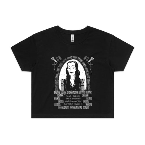 Hellish Crusade Tee by Lonely Kids Club. All clothing from our T-shirts to our shorts and hoodies are ethically made, and printed packed and shipped from Sydney.